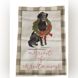 NEW Festive Dog Christmas Yard Flag